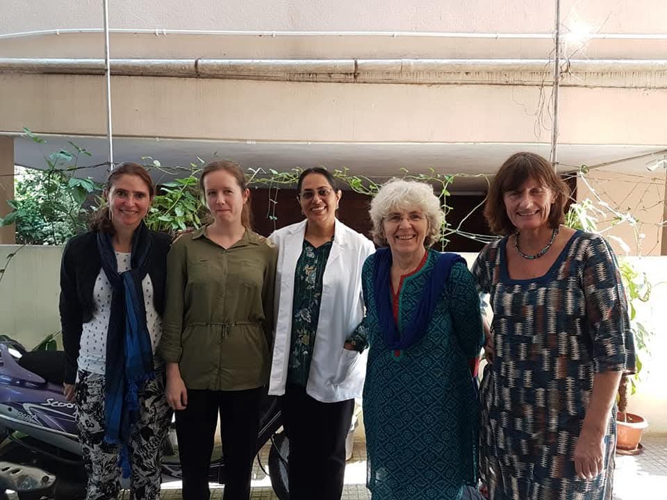 Visitors and staff together at the Astitva centre